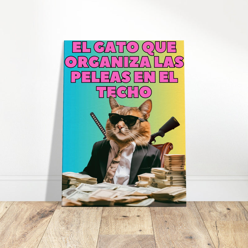 Lienzo de gato "Don Miau" Michilandia | La tienda online de los fans de gatos