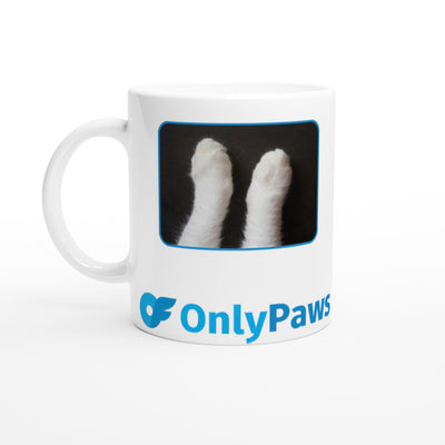 Taza Blanca con Impresión de Gato 