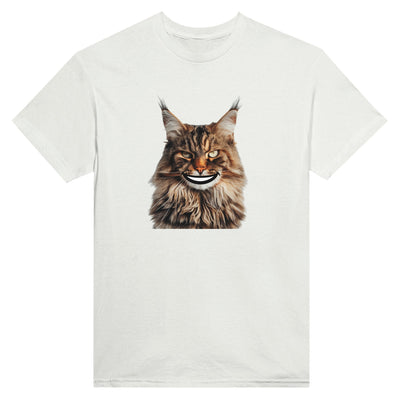 Camiseta Unisex Estampado de Gato "Sonrisa de Maine Coon" Michilandia