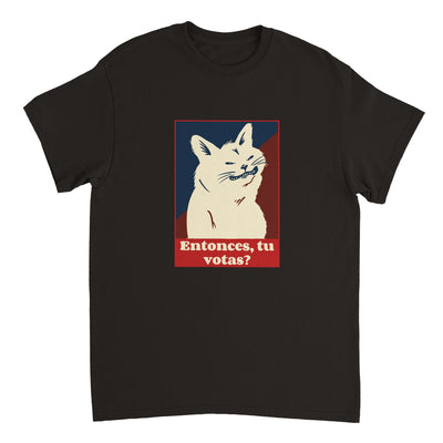 Camiseta Unisex Estampado de Gato "Miau de Votante" Michilandia