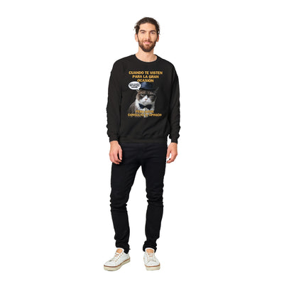 Sudadera Unisex Estampado de Gato "Dilema de Gala" Michilandia | La tienda online de los fans de gatos