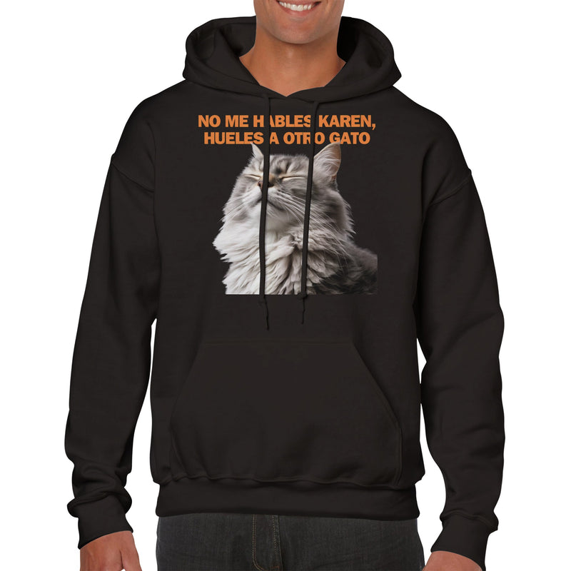 Sudadera con Capucha Unisex Estampado de Gato "Indignación Felina" Michilandia | La tienda online de los fans de gatos