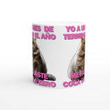 Taza Blanca con Impresión de Gato "Desilusión Anual" Michilandia | La tienda online de los fans de gatos