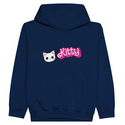 Sudadera con capucha júnior estampado de gato "Kitty Barbie" Michilandia