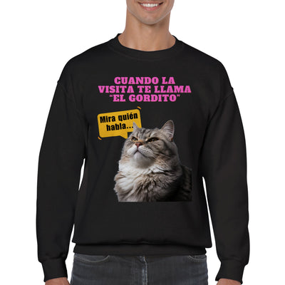 Sudadera unisex estampado de gato 