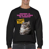 Sudadera unisex estampado de gato "Mira Quién Habla" Michilandia | La tienda online de los amantes de gatos