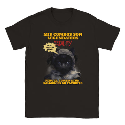 Camiseta unisex estampado de gato 