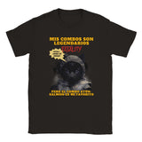 Camiseta unisex estampado de gato "Noob Catbot" Negro