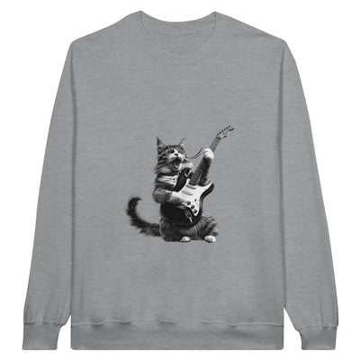 Sudadera Unisex Estampado de Gato "Rocker Miau" Michilandia | La tienda online de los fans de gatos