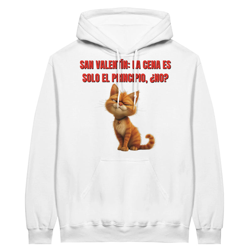 Sudadera con Capucha Unisex Estampado de Gato "San Valentín Gatuno" Michilandia | La tienda online de los fans de gatos