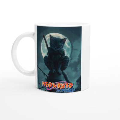 Taza Blanca con Impresión de Gato 