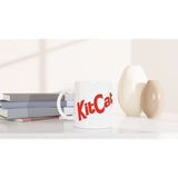 Taza Blanca con Impresión de Gato "KitCat Break" Michilandia | La tienda online de los fans de gatos