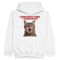 Sudadera con capucha júnior estampado de gato 