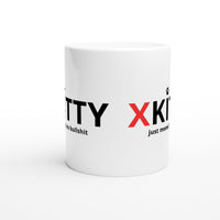 Taza Blanca con Impresión de Gato "XKitty Style" Michilandia | La tienda online de los fans de gatos