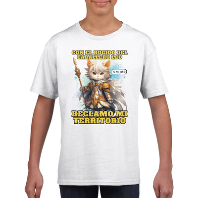 Camiseta júnior unisex estampado de gato 