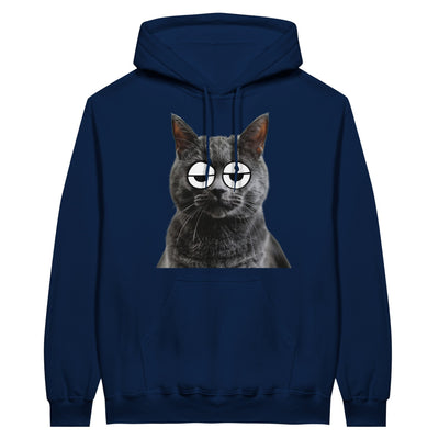 Sudadera con Capucha Unisex Estampado de Gato "Somnoliento Chartreux" Michilandia