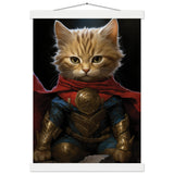 Póster semibrillante de gato con colgador "Marvel Michi"
