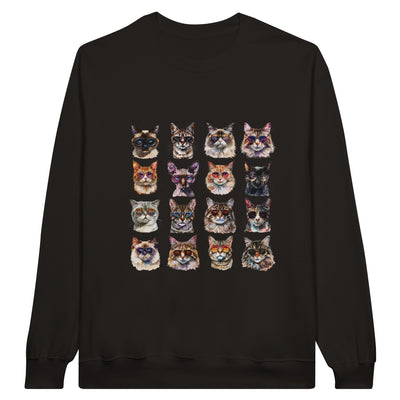 Sudadera Unisex Estampado de Gato 