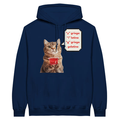 Sudadera con Capucha Unisex Estampado de Gato "Gelatina" Michilandia