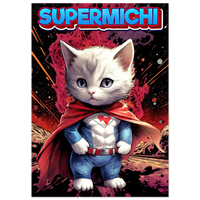 Póster de gato "Supermichi"