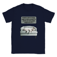 Camiseta unisex estampado de gato "Michi durmiendo"