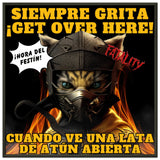 Póster Semibrillante de Gato con Marco Metal "¡Get Over Here, Atún!" Michilandia | La tienda online de los amantes de gatos