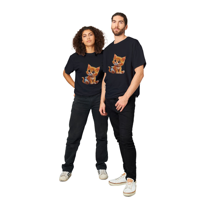 Camiseta Unisex Estampado de Gato "Miau en Pañales" Michilandia