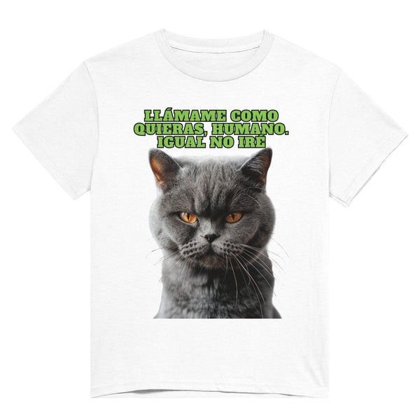 Camiseta Unisex Estampado de Gato "Actitud Miau" Michilandia | La tienda online de los fans de gatos
