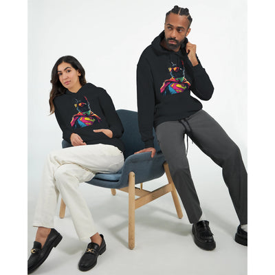 Sudadera con Capucha Unisex Estampado de Gato "SuperMiau" Michilandia | La tienda online de los fans de gatos