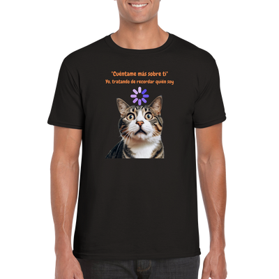 Camiseta unisex estampado de gato 