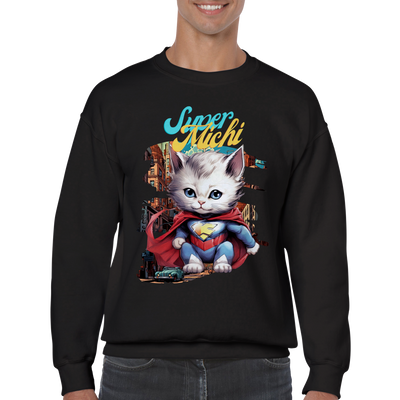 Sudadera unisex estampado de gato 