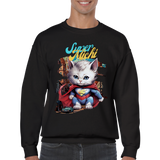 Sudadera unisex estampado de gato "Super Michi" Gelato