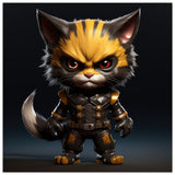 Póster de gato "Michi Wolverine"