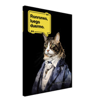 Lienzo de gato "René Michi Descartes" Michilandia | La tienda online de los amantes de gatos