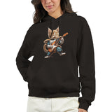 Sudadera con Capucha Unisex Estampado de Gato "Saiyajin Rockstar" Michilandia | La tienda online de los fans de gatos