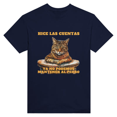 Camiseta Unisex Estampado de Gato "Economista Felino" Michilandia | La tienda online de los fans de gatos