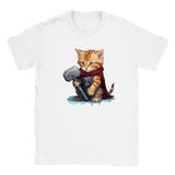 Camiseta unisex estampado de gato "Mighty Feline"