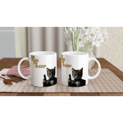 Taza Blanca con Impresión de Gato 