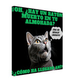 Lienzo de Gato "Regalo Sorpresa" Michilandia | La tienda online de los amantes de gatos