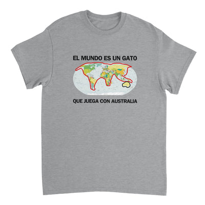 Camiseta Unisex Estampado de Gato "Atlas Felino" Michilandia | La tienda online de los fans de gatos