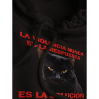 Sudadera con Capucha Unisex Estampado de Gato "Solución Felina" Michilandia | La tienda online de los fans de gatos