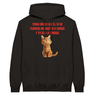 Sudadera con Capucha Unisex Estampado de Gato 