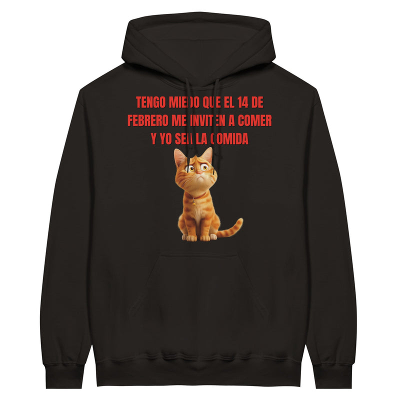 Sudadera con Capucha Unisex Estampado de Gato 