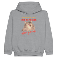 Sudadera con capucha júnior estampado de gato "Lucha Interna" Michilandia | La tienda online de los fans de gatos