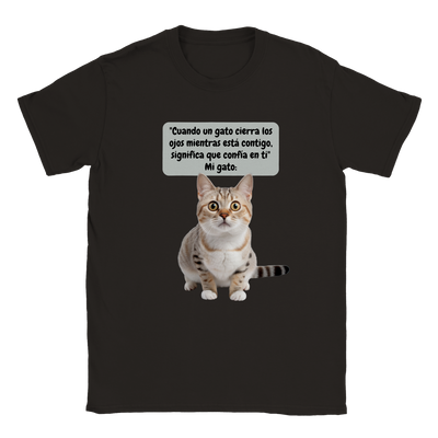 Camiseta unisex estampado de gato 