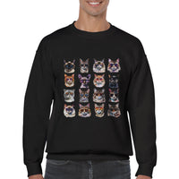 Sudadera Unisex Estampado de Gato "Cool Cats" Michilandia | La tienda online de los fans de gatos