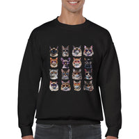 Sudadera Unisex Estampado de Gato 