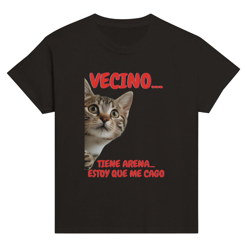 Camiseta Junior Unisex Estampado de Gato "Emergencia Felina" Michilandia | La tienda online de los fans de gatos