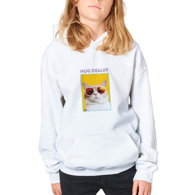 Sudadera con capucha júnior estampado de gato 