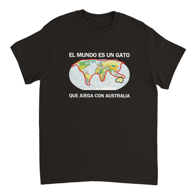 Camiseta Unisex Estampado de Gato "Atlas Felino" Michilandia | La tienda online de los fans de gatos